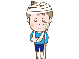 ケガをした少年