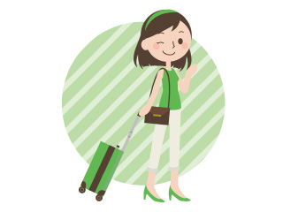 海外１人旅に行く女性