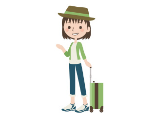1人旅する女性