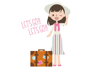 個人旅行へ海外へ行く女性