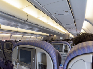飛行機の機内