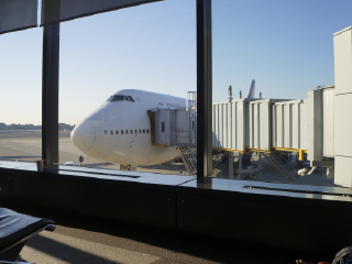 飛行機へ搭乗